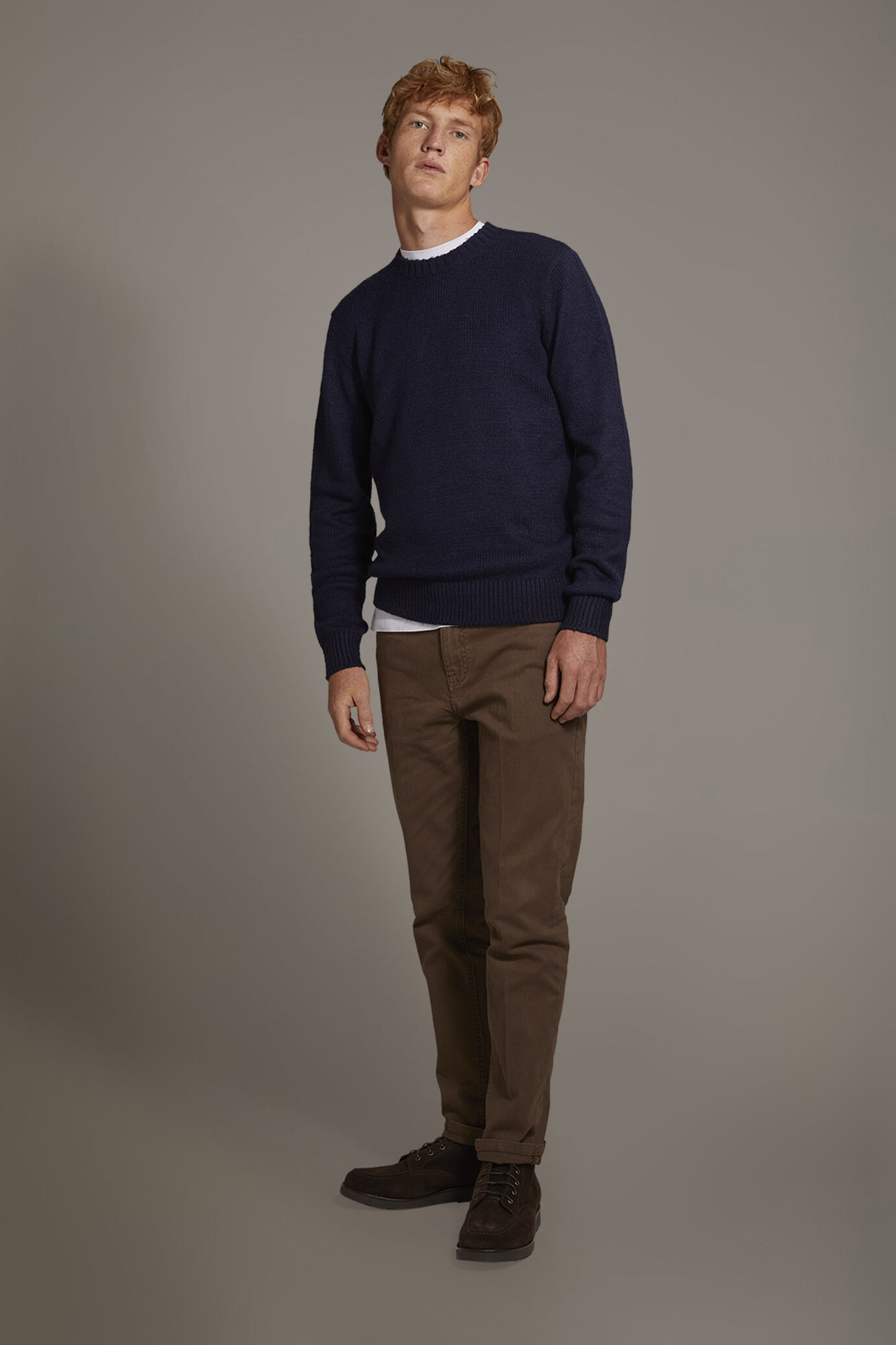 Regular fit 5 pockets trousers in bull twill fabric - Image 1