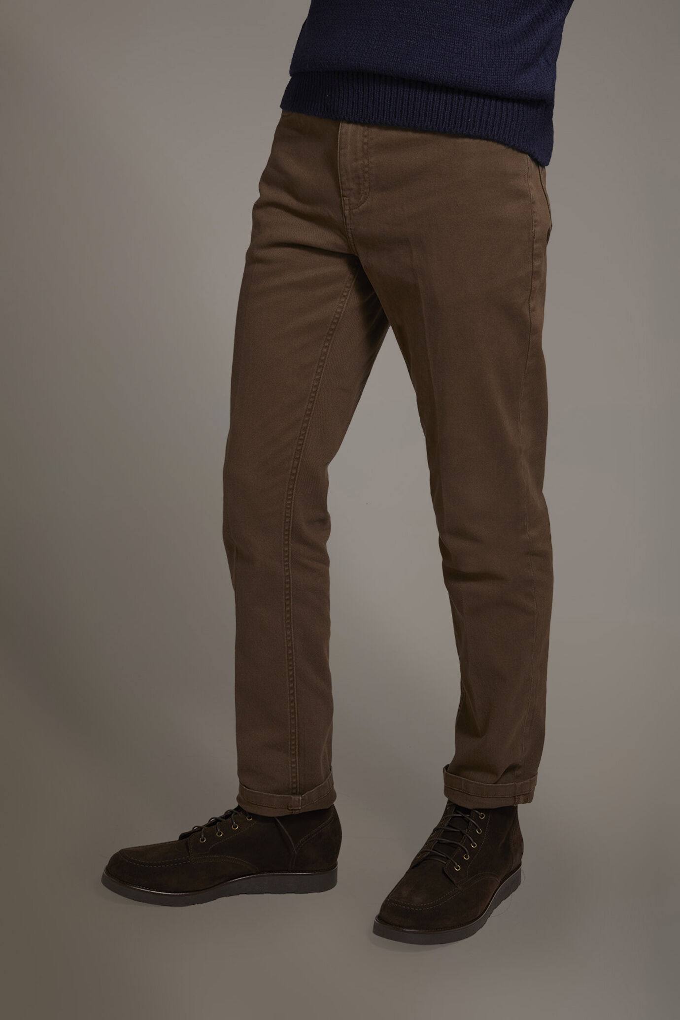 Regular fit 5 pockets trousers in bull twill fabric - Image 2