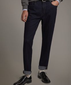 Alternative view of Regular fit denim 5 pockets trousers in denim fabric