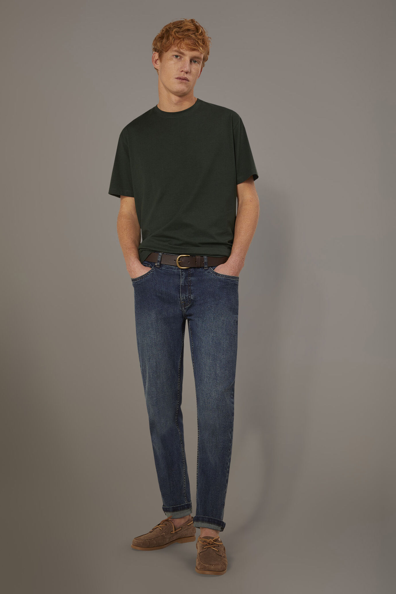 Jeans 5 pockets regular fit denim fabric - Image 1