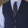 Gilet monopetto in maglia misto lana e cotone - Thumbnail Image 2
