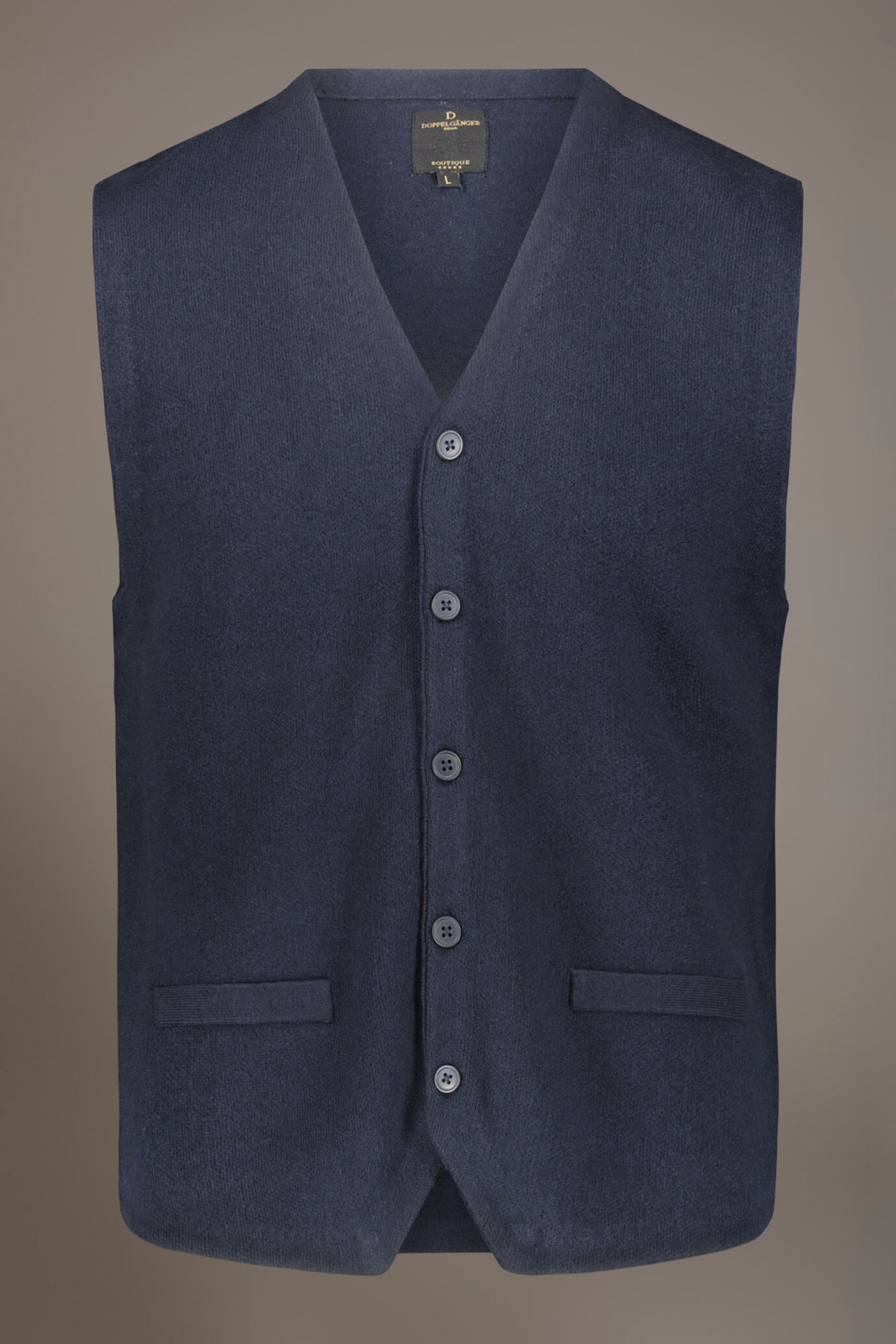V neck wool blend knitted classic vest - Image 3