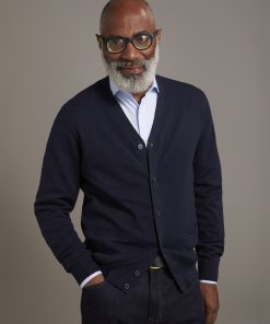 V neck wool blend cardigan