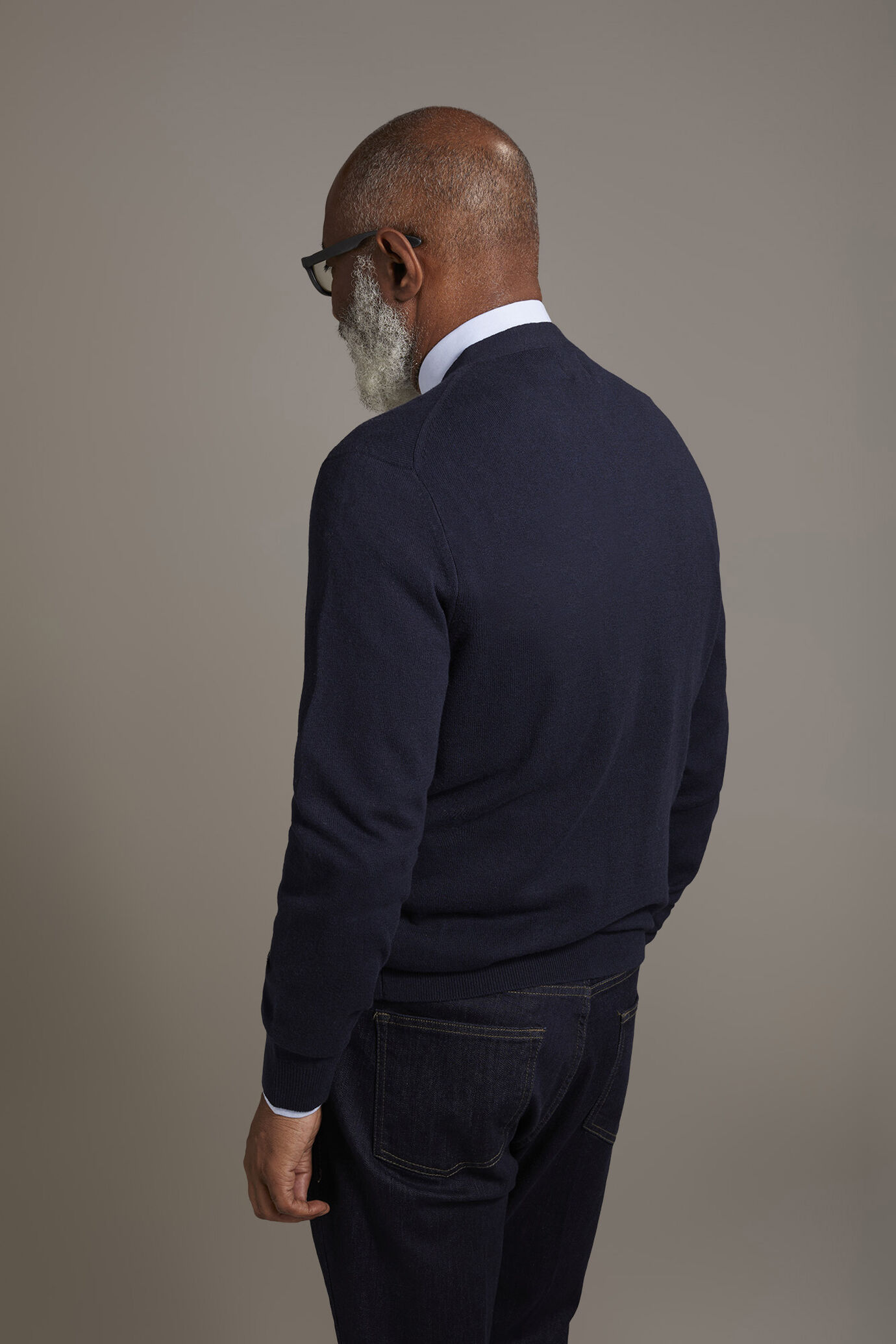 V neck wool blend cardigan - Image 2
