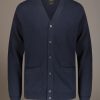 V neck wool blend cardigan - Thumbnail Image 3
