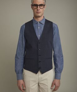 Alternative view of Mens classic vest in flamed fabric regular fit