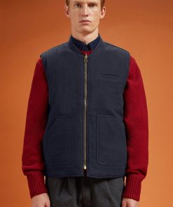Men's reversible padded gilet in a regular fit