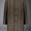 Men's wool-blend single-breasted checked loden coat - Thumbnail Image 3