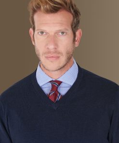 Alternative view of V Neck Sweater Dk Blue Mb2002Sv