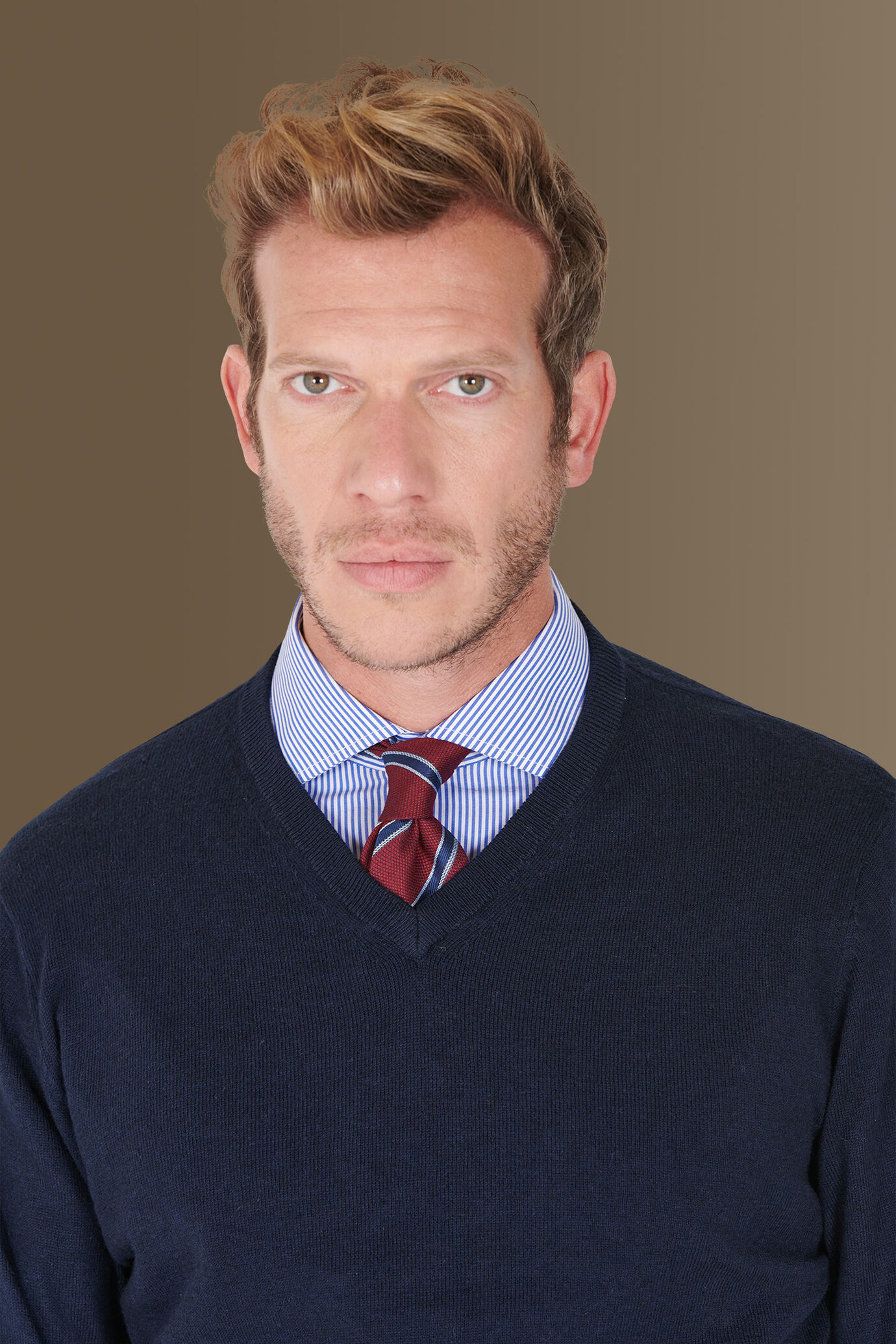 V Neck Sweater Dk Blue Mb2002Sv - Image 2