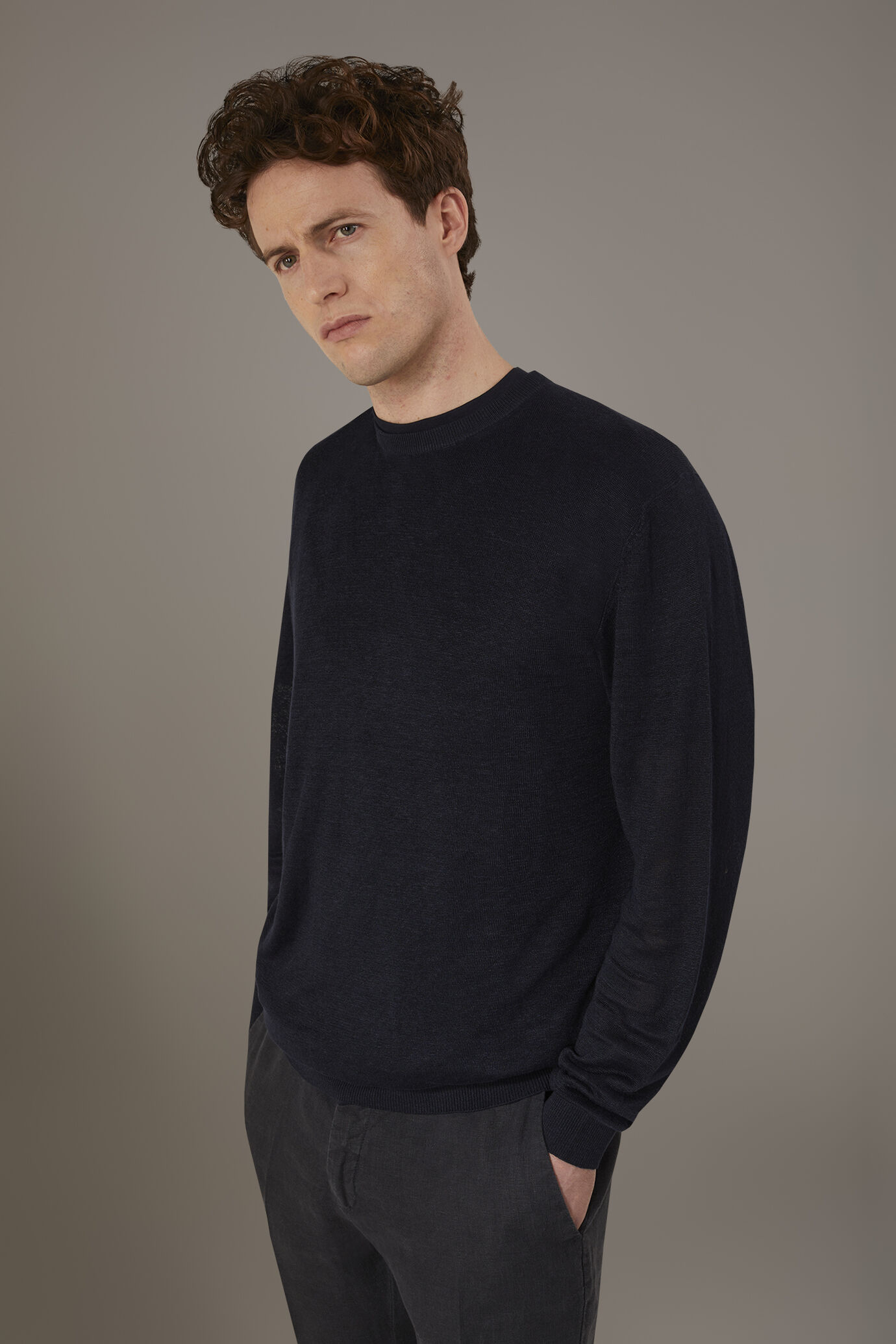 Round Neck Sweater Mf2501Gr - Image 1