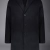 Men's classic single-breasted wool blend coat - Thumbnail Image 3