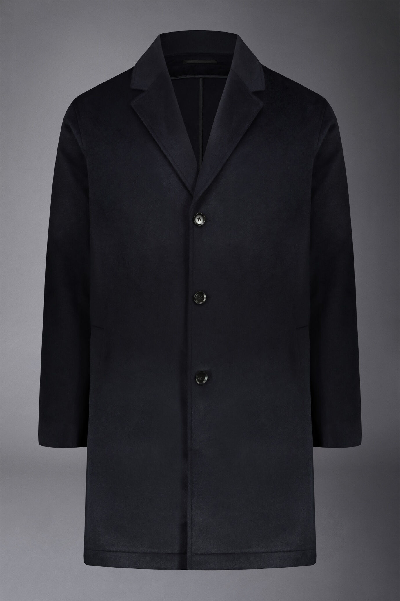 Men's classic single-breasted wool blend coat - Image 3
