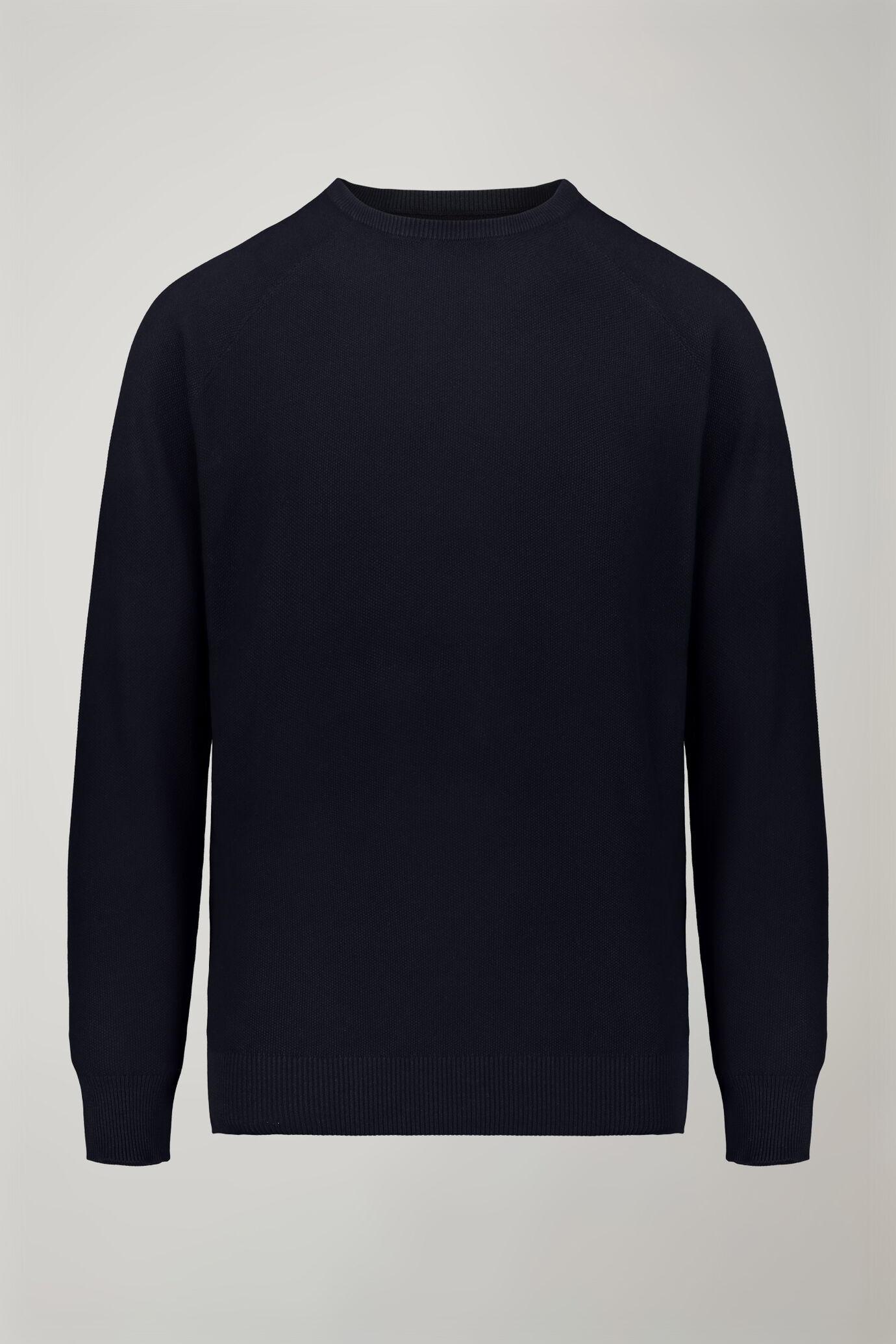 Round Neck Sweater - Raglan Dk Blue 38Mf2501Gru - Image 2