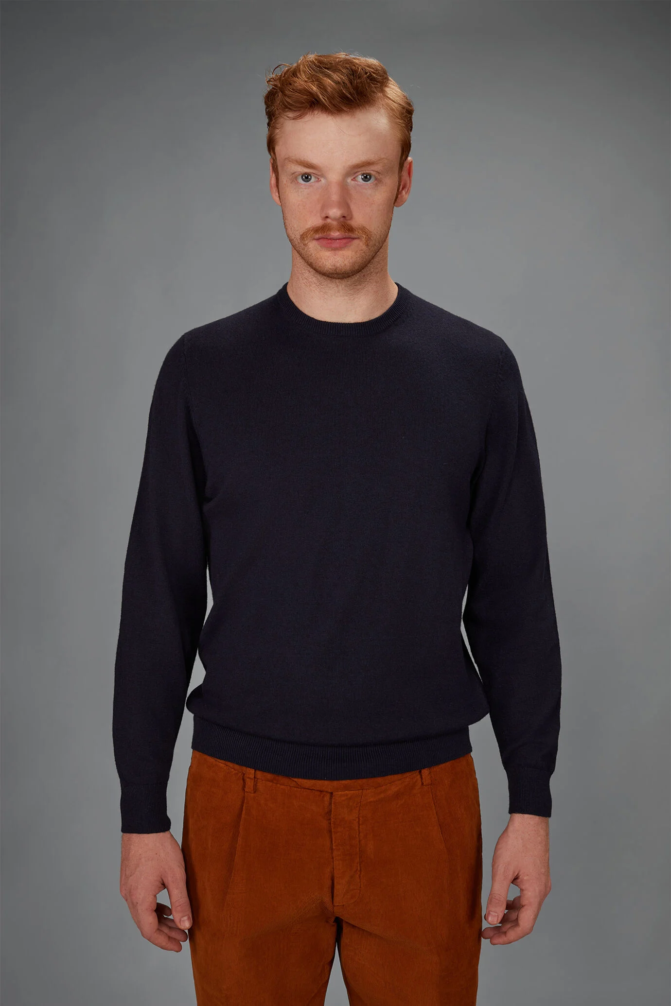 Basic Knit Roundneck 41Mb2001Gru - Image 1