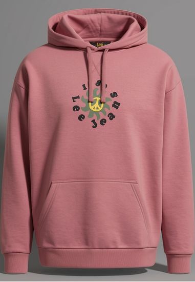 Lee Loose Hoodie Dark Mauve - Image 1
