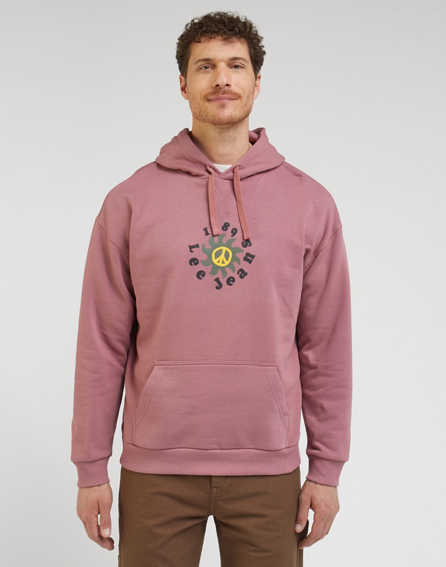 Lee Loose Hoodie Dark Mauve - Image 2