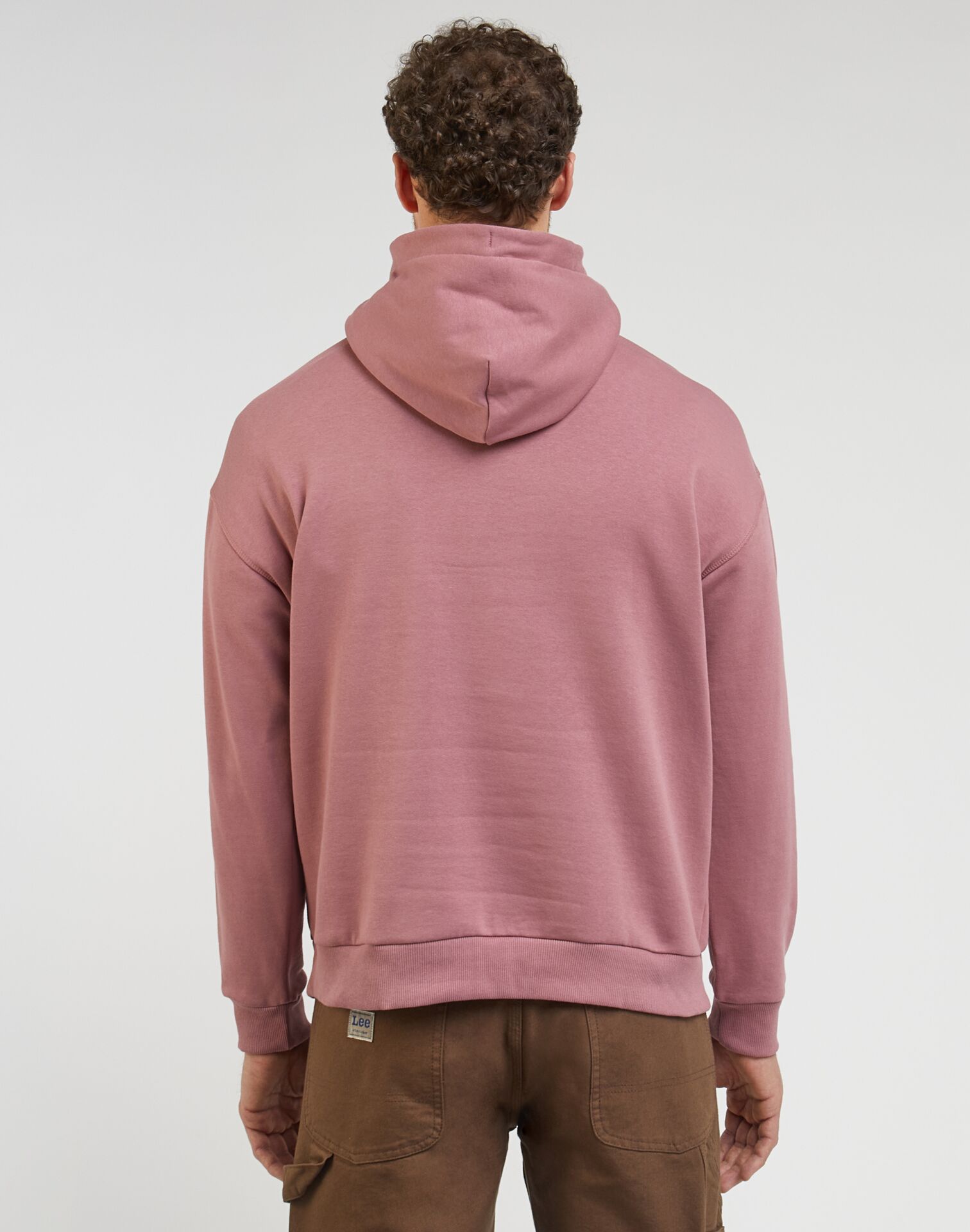Lee Loose Hoodie Dark Mauve - Image 3