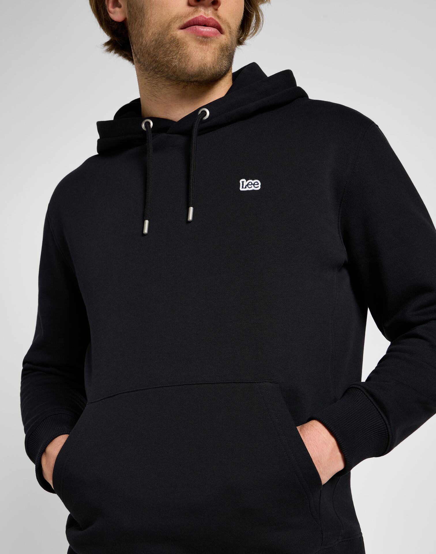 Lee Plain Hoodie Unionall Blk - Image 2