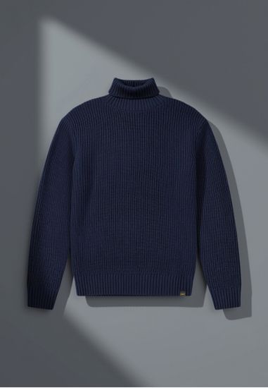 Lee HEAVY TURTLE NECK RIVET NAVY - Image 1