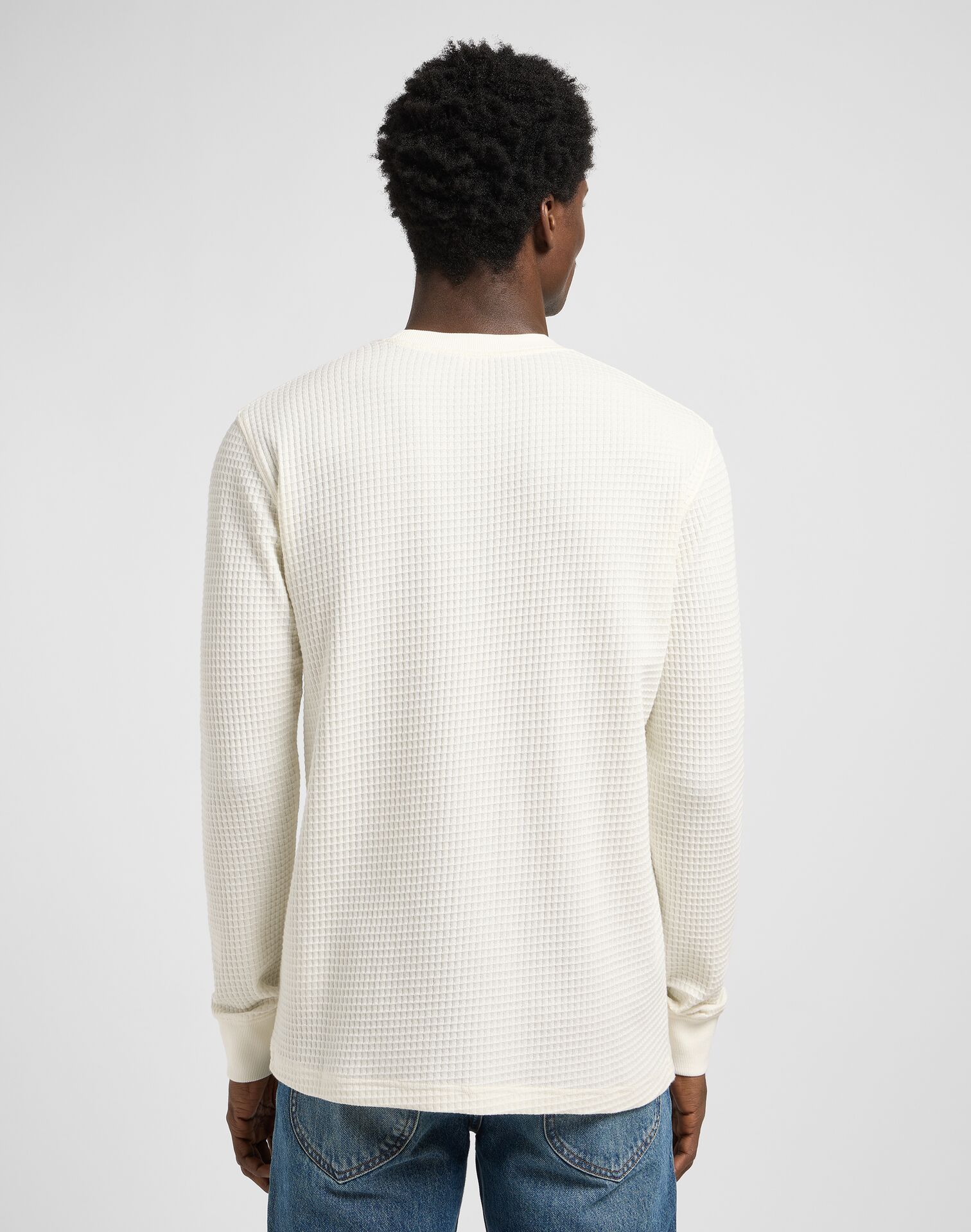 Lee LS WAFFLE TEE ECRU - Image 2