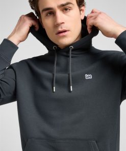 Alternative view of Lee PLAIN HOODIE WASHED BLACK