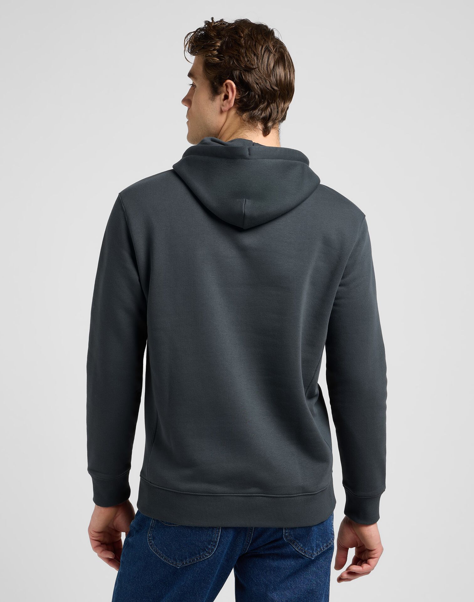 Lee PLAIN HOODIE WASHED BLACK - Image 3