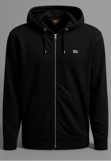 Lee Basic Zip Through Ho Black - Image 1