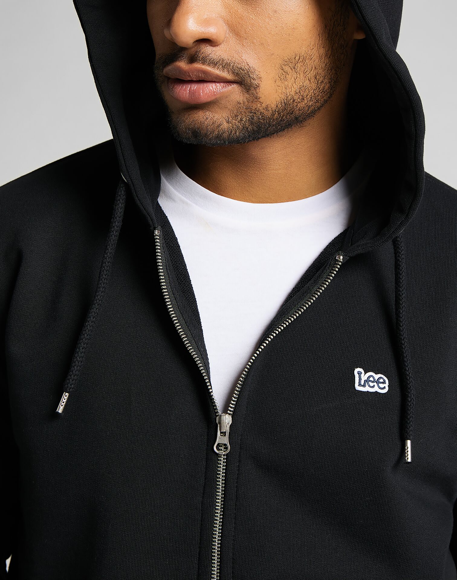Lee Basic Zip Through Ho Black - Image 2