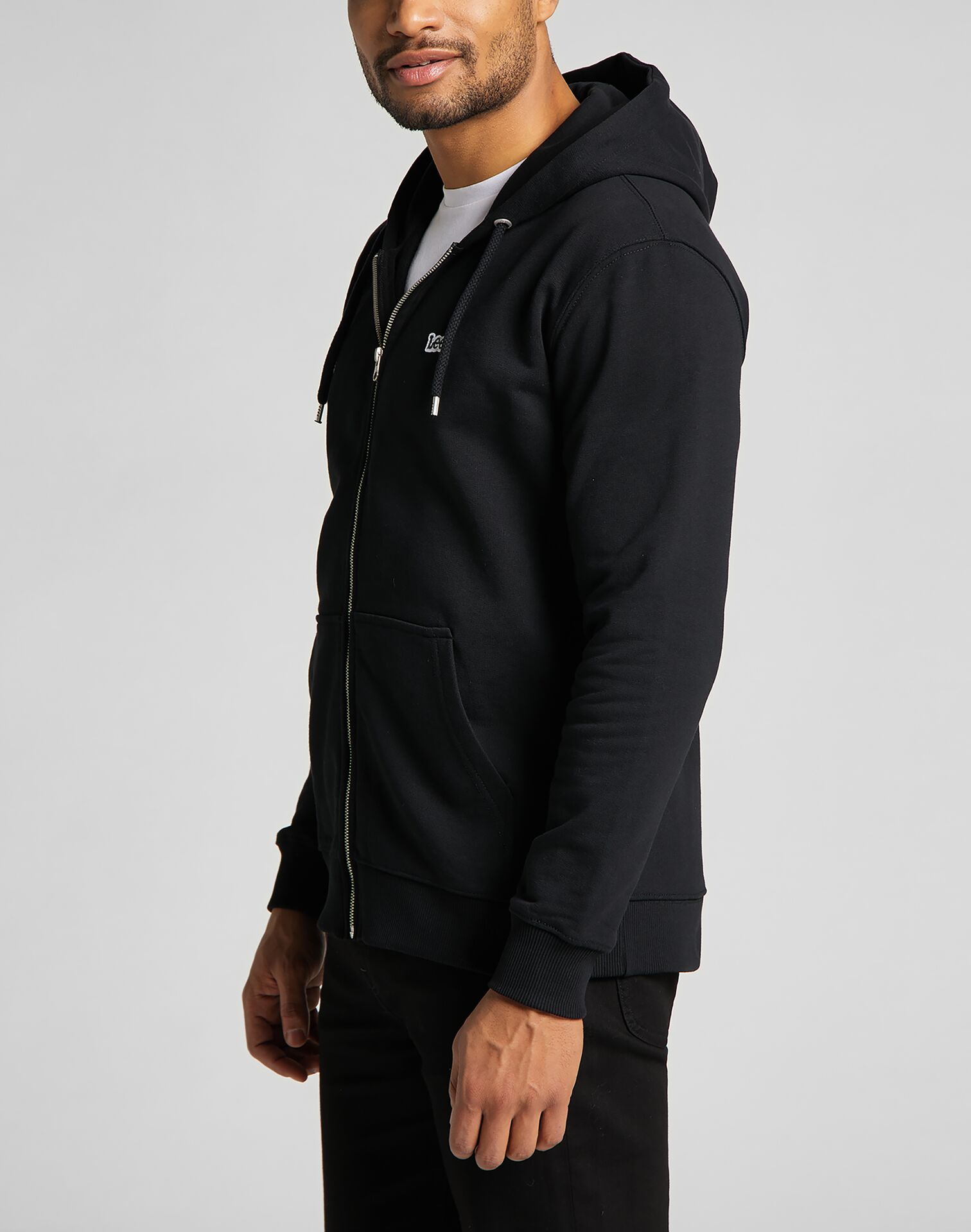 Lee Basic Zip Through Ho Black - Image 3
