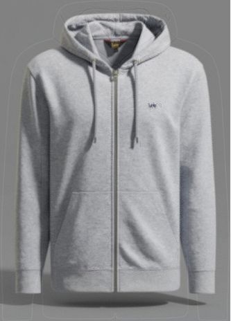 Lee Basic Zip Through Ho Grey - Image 1