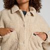 Lee Cropped Sherpa Jacket Ecru - Thumbnail Image 2