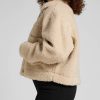 Lee Cropped Sherpa Jacket Ecru - Thumbnail Image 3