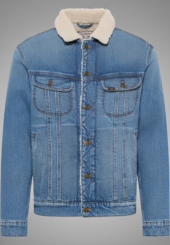 Lee Sherpa Jacket True Blue - Image 1