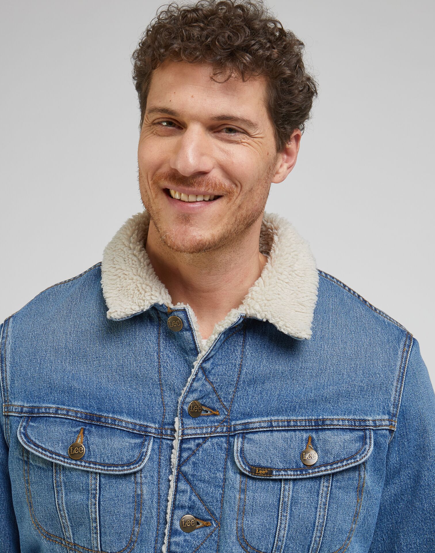 Lee Sherpa Jacket True Blue - Image 2