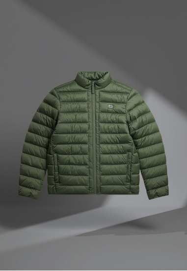 Lee Stand Collar Puffer Olive Gray - Image 1
