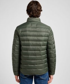 Alternative view of Lee Stand Collar Puffer Olive Gray