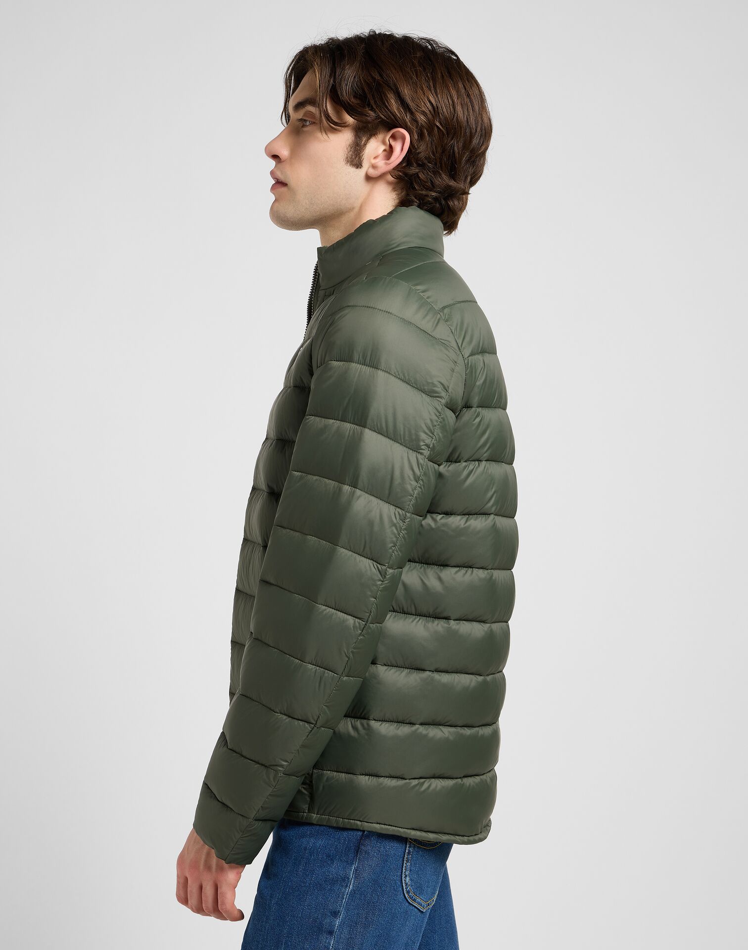 Lee Stand Collar Puffer Olive Gray - Image 3