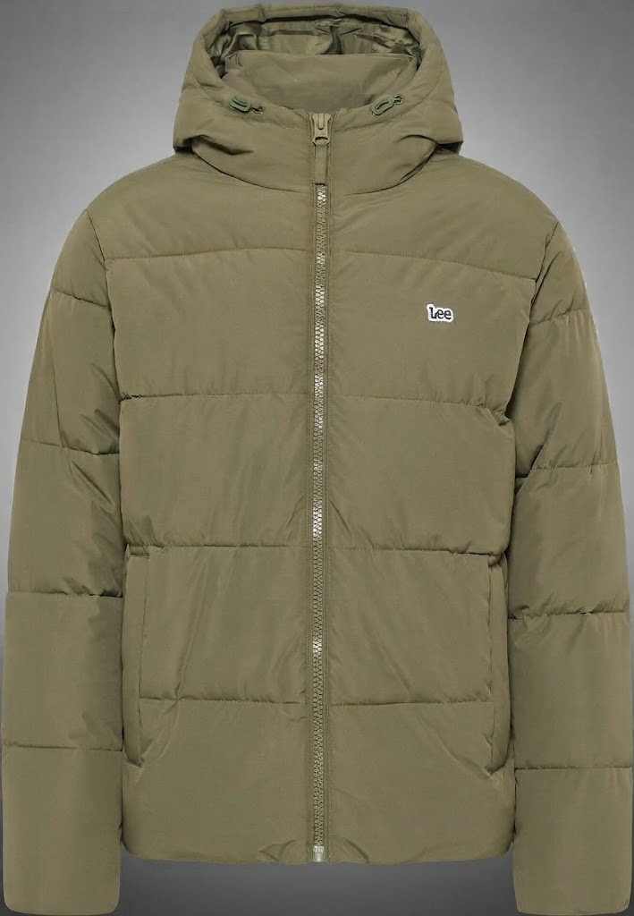 Lee Puffer Jacket Olive Grove - Image 1