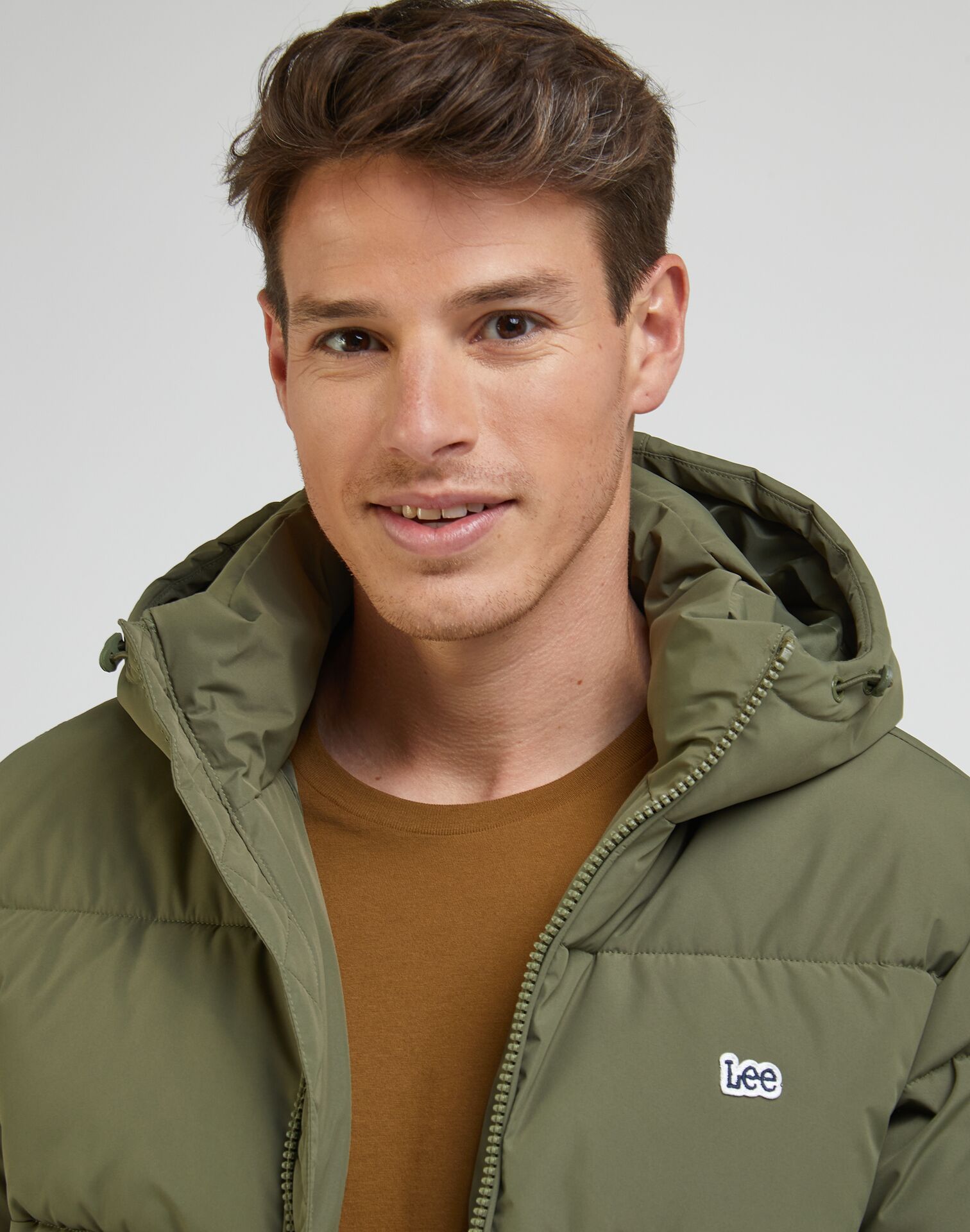 Lee Puffer Jacket Olive Grove - Image 2