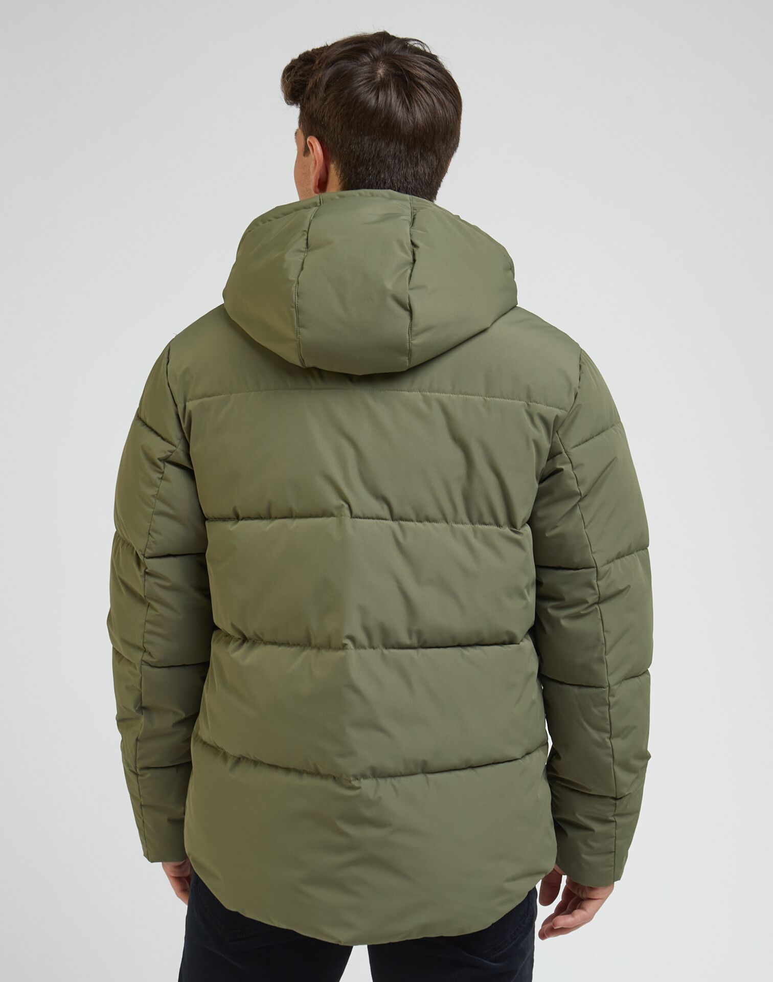 Lee Puffer Jacket Olive Grove - Image 3