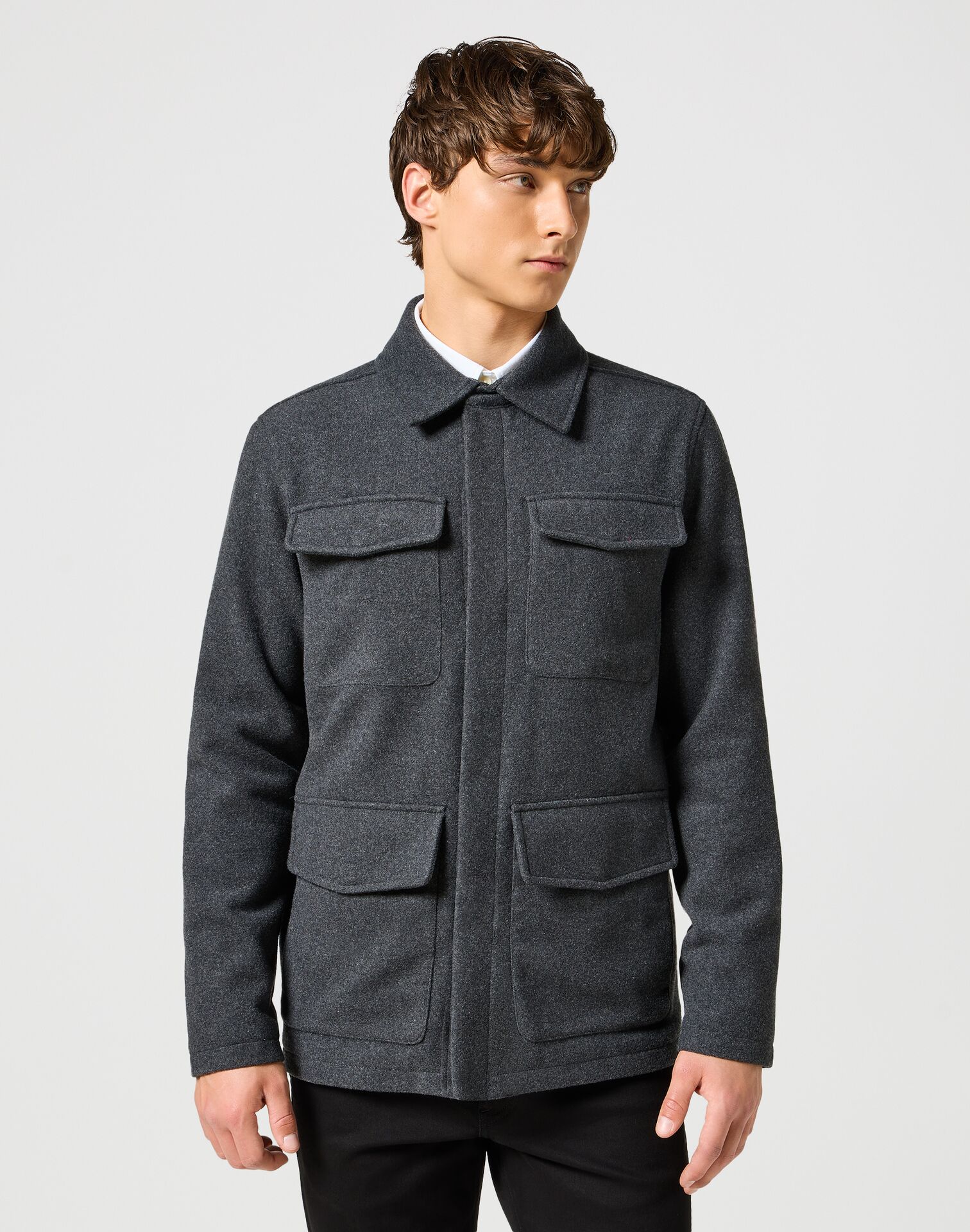 Wrangler Transitional Jacket Charcoal Heather - Image 1