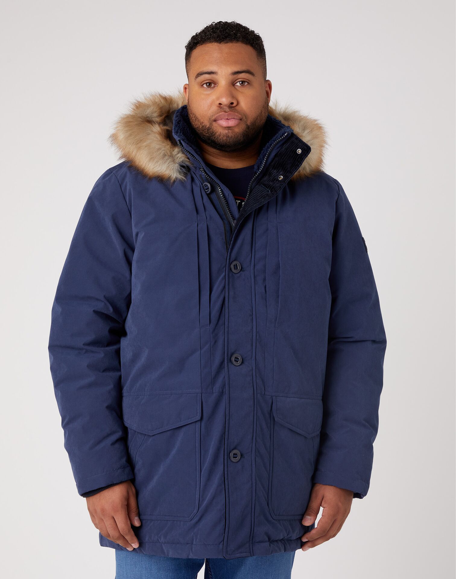 Wrangler Parka Jacket Navy - Image 1